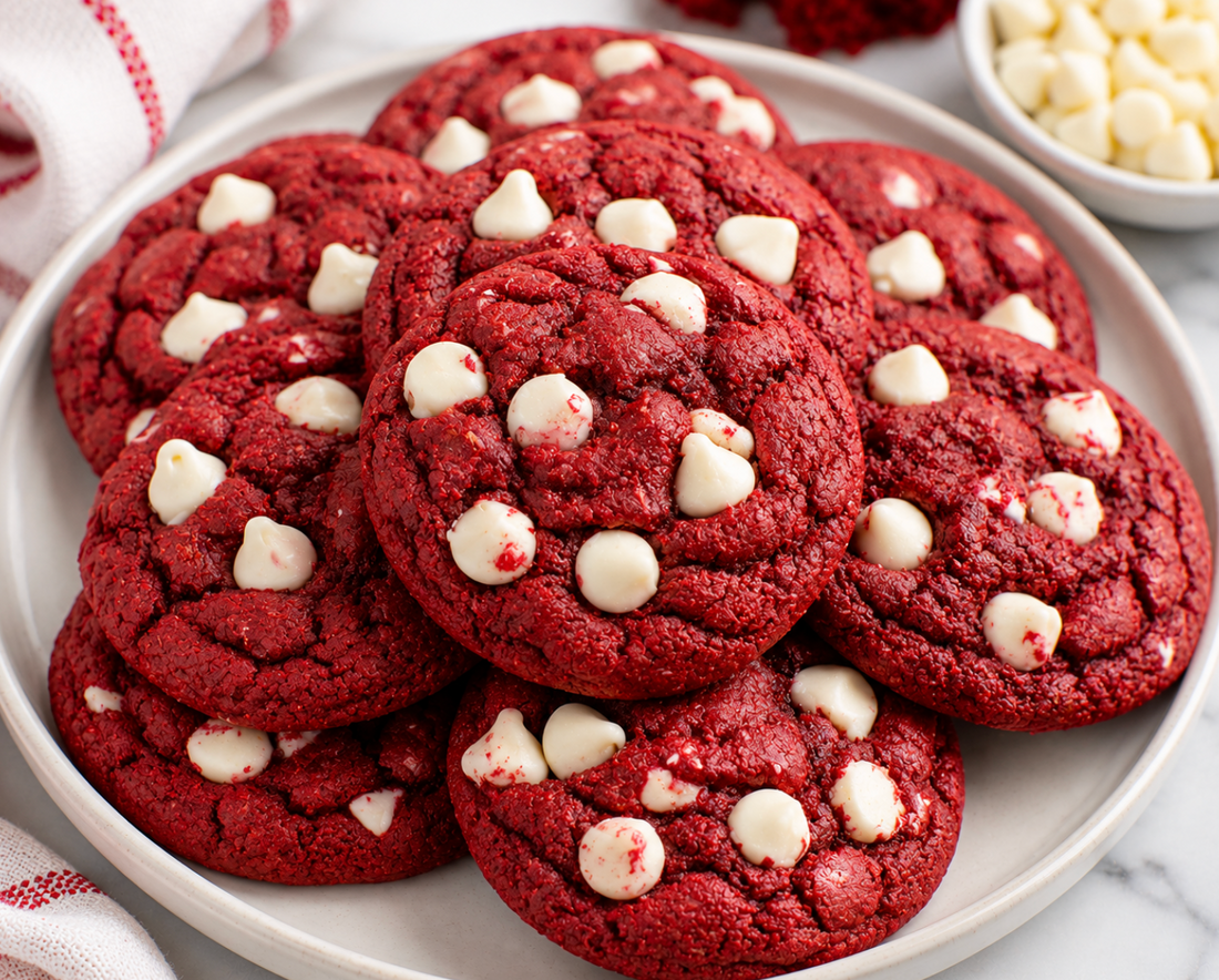 Easy Red Velvet Cookies Recipe (Soft & Chewy)