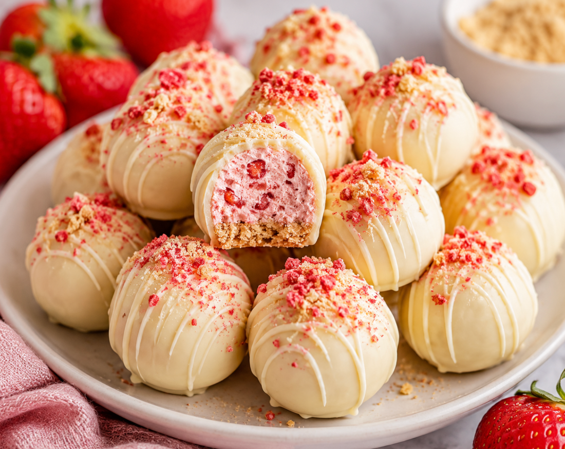 Easy Strawberry Cheesecake Balls Recipe