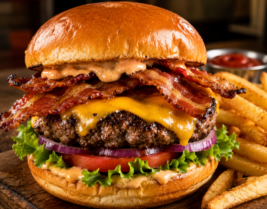 Bacon Cheeseburger Recipe (Juicy Homemade Bacon Burger)