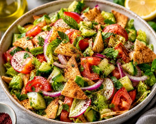 Authentic Fattoush Salad Recipe (Fresh Lebanese Bread Salad)