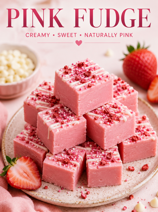 Pink Fudge Recipe (Easy Strawberry White Chocolate Fudge)