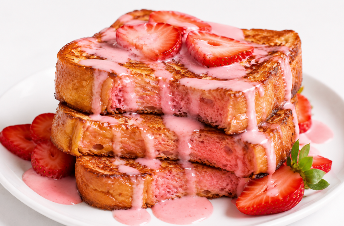 Pink Strawberry French Toast Recipe
