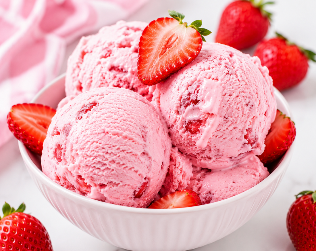 Pink Strawberry Ice Cream Recipe