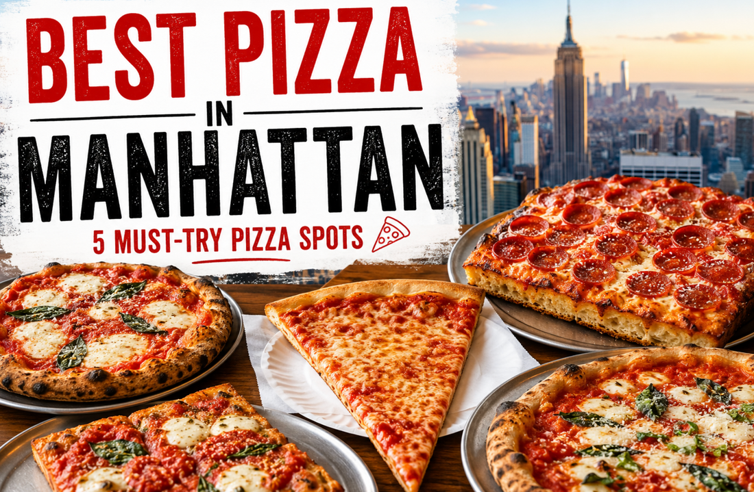 Looking for the best pizza in Manhattan? From iconic New York slices to wood-fired Neapolitan pies, these are five of the best pizza restaurants you need to visit in NYC.