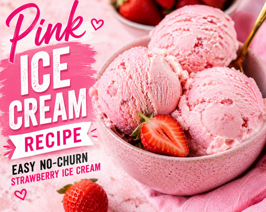 Pink Ice Cream Recipe (Easy No-Churn Strawberry Ice Cream)
