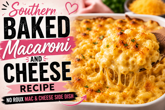 Southern Baked Macaroni and Cheese Recipe (No Roux Mac & Cheese Side Dish)