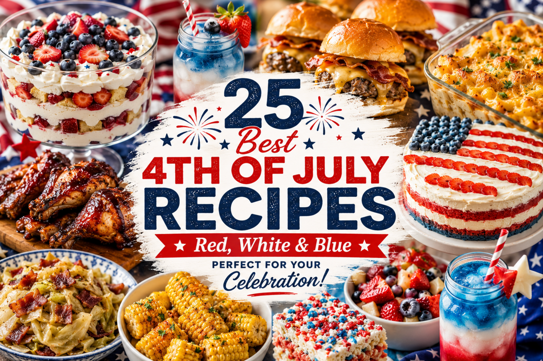 Looking for the best 4th of July recipes? Discover patriotic desserts, BBQ favorites, summer side dishes, mocktails, cheesecakes, sliders, and more for your Independence Day celebration.