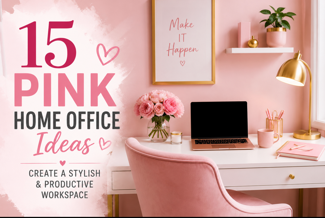 Discover 15 gorgeous pink home office ideas featuring feminine desk setups, pink decor, organization tips, glam office inspiration, and luxury workspace designs.