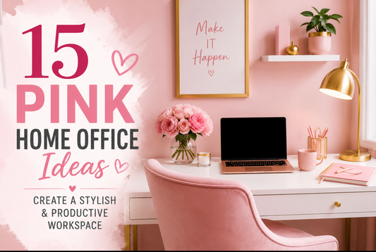 Discover 15 gorgeous pink home office ideas featuring feminine desk setups, pink decor, organization tips, glam office inspiration, and luxury workspace designs.