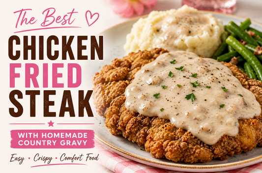 Crispy, tender Chicken Fried Steak smothered in creamy country gravy. This classic Southern recipe is easy to make and packed with comforting homemade flavor.