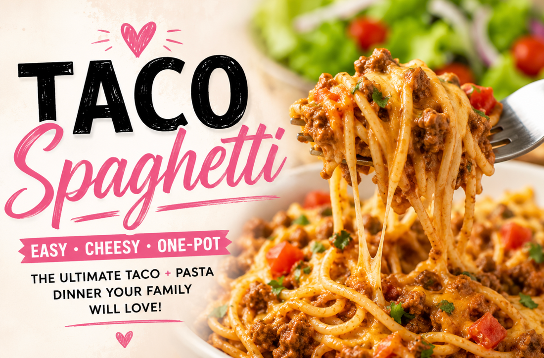 This easy Taco Spaghetti recipe combines taco-seasoned beef, Rotel tomatoes, spaghetti, and melted cheese for the ultimate family-friendly dinner in just 30 minutes.