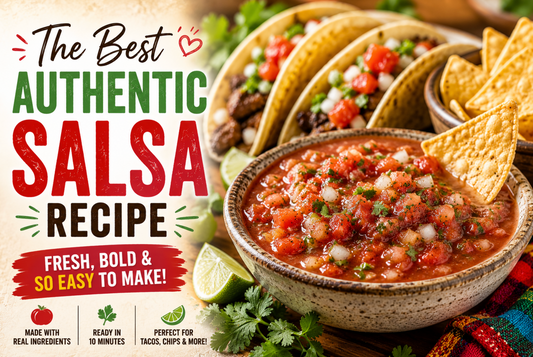 Learn how to make authentic homemade salsa with fresh tomatoes, onion, cilantro, jalapeños, and lime juice. This easy restaurant-style salsa is ready in just 10 minutes.