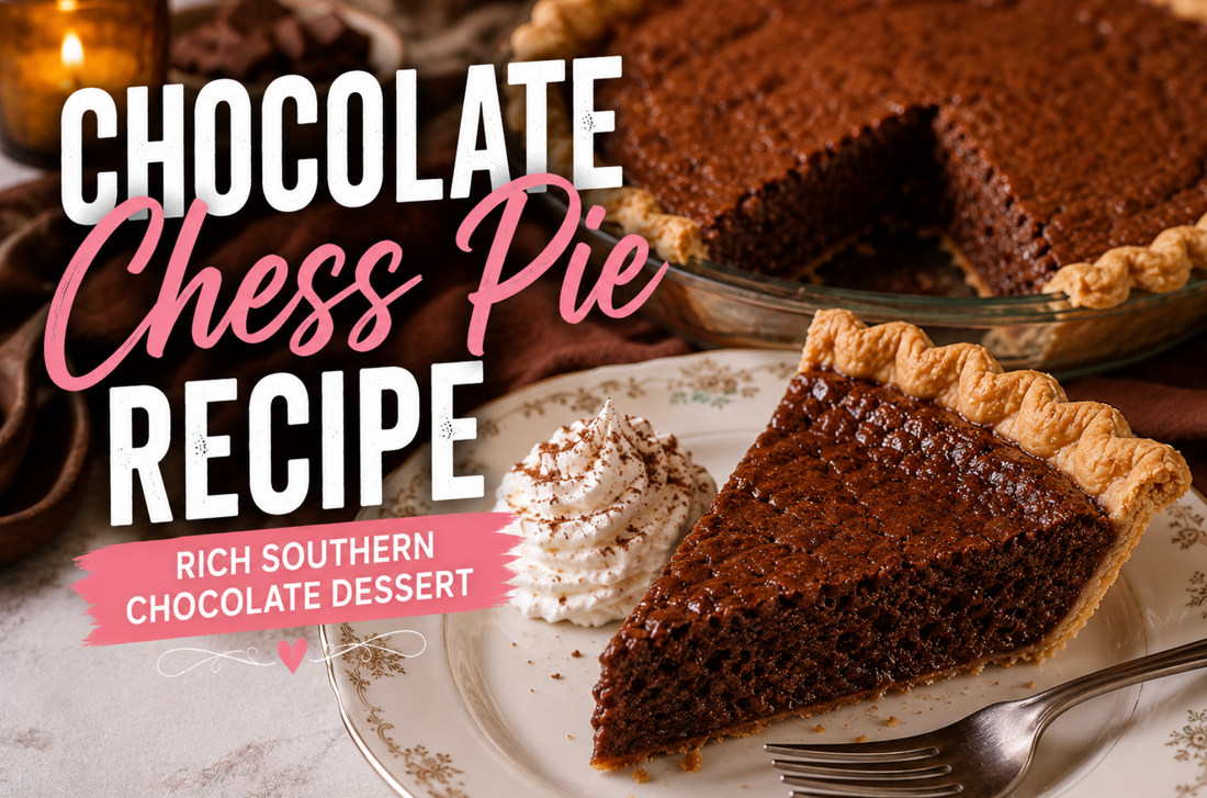 Indulge in this rich Chocolate Chess Pie recipe featuring a fudgy chocolate filling, flaky pie crust, and classic Southern flavor. The perfect holiday dessert for Thanksgiving, Christmas, or any special occasion.