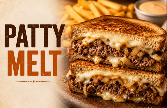 Learn how to make the best Patty Melt with juicy beef patties, caramelized onions, melted Swiss cheese, and buttery toasted rye bread. A classic diner favorite made at home.