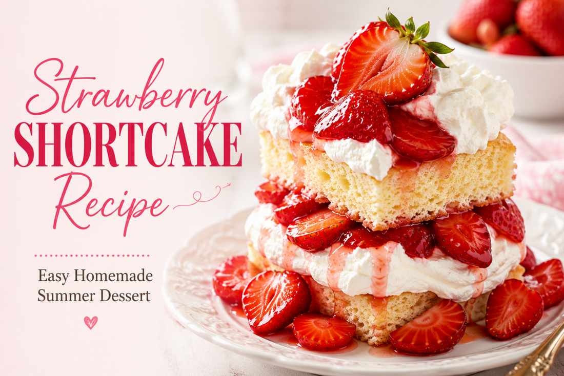 Make the best strawberry shortcake with fresh strawberries, homemade whipped cream, and buttery shortcakes. Perfect for summer gatherings.