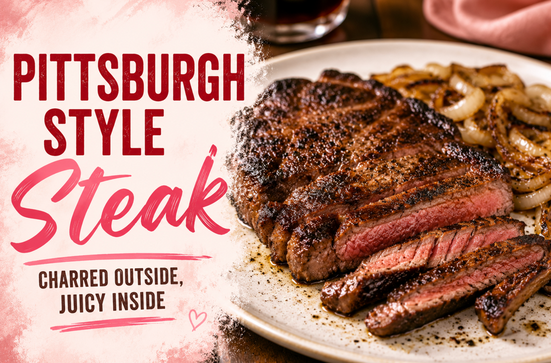 Learn how to make authentic Pittsburgh Style Steak with a charred, crispy crust and a rare to medium-rare center. This steakhouse favorite is packed with flavor and surprisingly easy to make at home.