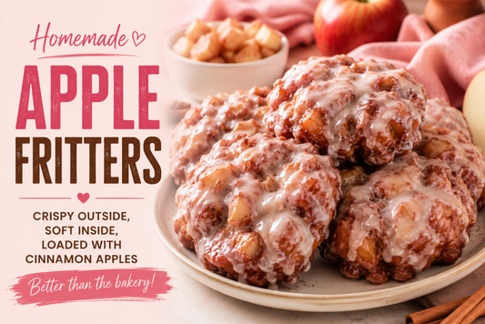 These homemade Apple Fritters are packed with fresh cinnamon apples, fried until golden brown, and finished with a sweet vanilla glaze. Better than your favorite bakery and perfect for breakfast or dessert.