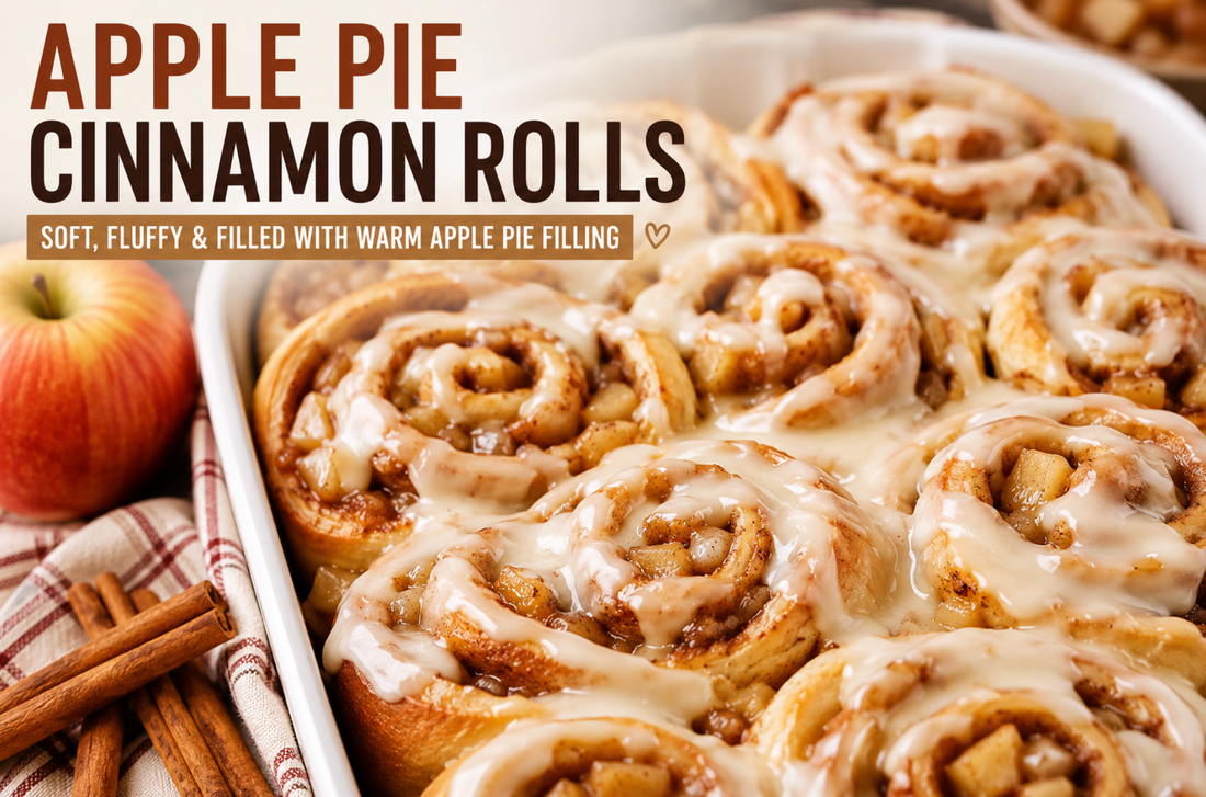 These Apple Pie Cinnamon Rolls are soft, fluffy, and filled with warm cinnamon apples before being topped with rich cream cheese frosting. The perfect fall breakfast or holiday brunch recipe.