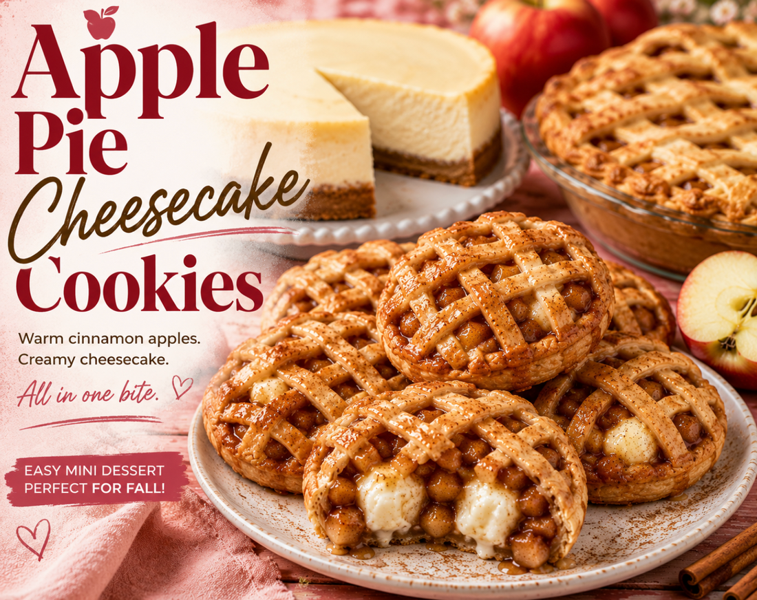 These Apple Pie Cheesecake Cookies combine two classic desserts into one unforgettable fall treat. 