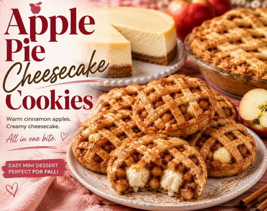 These Apple Pie Cheesecake Cookies combine two classic desserts into one unforgettable fall treat. 