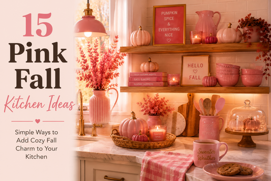 Create the ultimate cozy pink kitchen this autumn with these beautiful pink fall kitchen decor ideas. 