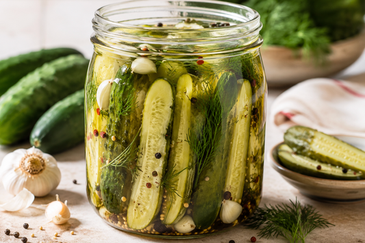 These easy Refrigerator Pickles are crisp, garlicky, tangy, and packed with fresh dill. No canning required—just a simple homemade pickle recipe ready in 24 hours.