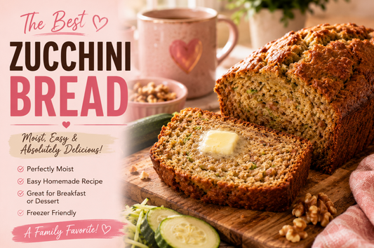 This easy zucchini bread recipe is incredibly moist, soft, and perfectly spiced with cinnamon. A delicious homemade quick bread that's perfect for breakfast, snacks, or dessert.