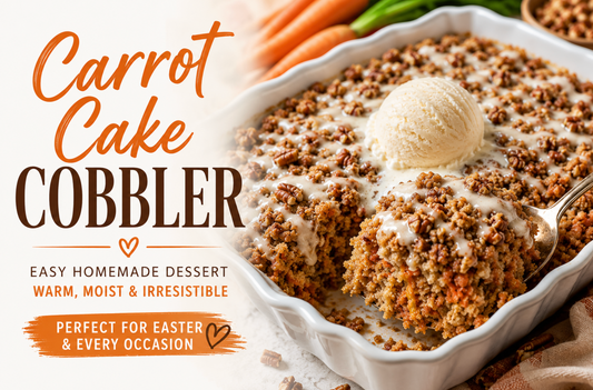 Carrot Cake Cobbler Recipe (Easy Homemade Dessert)