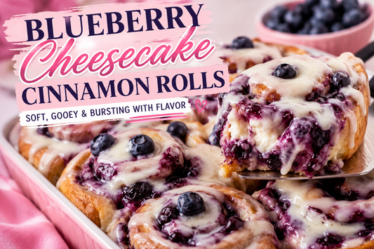 These Blueberry Cheesecake Cinnamon Rolls are soft and fluffy with juicy blueberry filling, creamy cheesecake centers, and homemade cream cheese frosting.