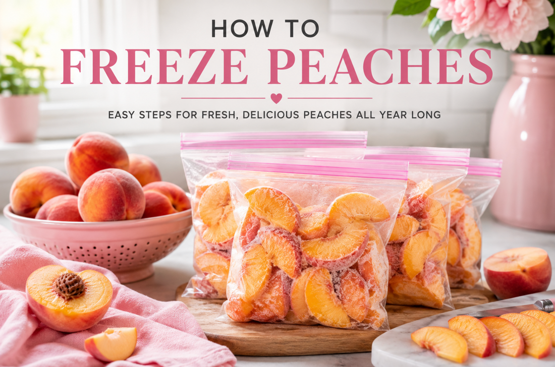 Learn how to freeze peaches so they stay fresh and delicious. This easy step-by-step method prevents browning and keeps peach slices from sticking together.