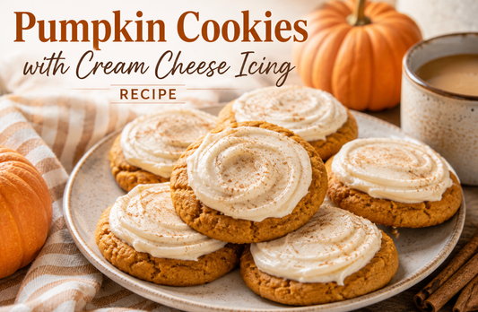 Make soft Pumpkin Cookies topped with cream cheese frosting. A delicious fall dessert recipe perfect for Halloween, Thanksgiving, and pumpkin season.