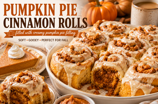 These Pumpkin Pie Cinnamon Rolls are soft, fluffy, and filled with creamy pumpkin pie filling, warm spices, and topped with homemade cream cheese frosting. Perfect for Thanksgiving breakfast or a cozy fall dessert.