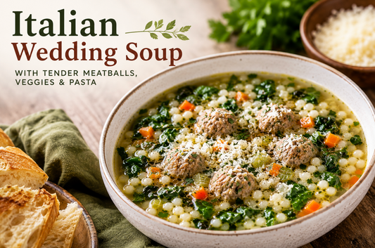 Italian Wedding Soup Recipe with Homemade Meatballs