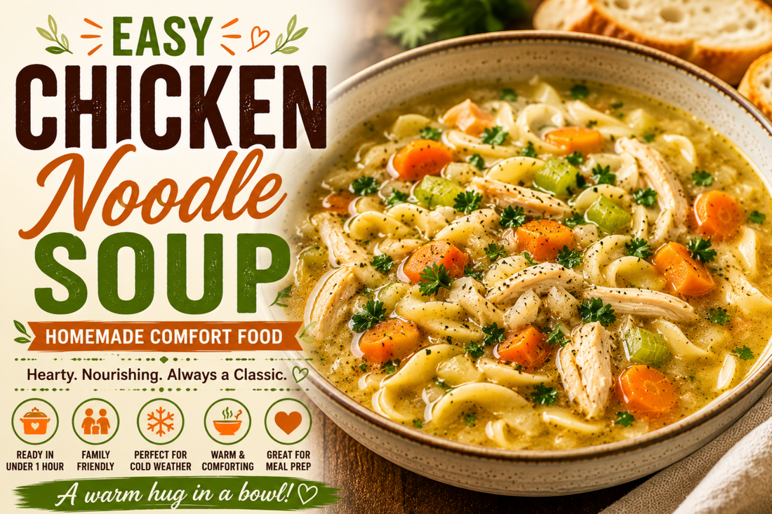Easy Chicken Noodle Soup Recipe (Homemade Comfort Food)