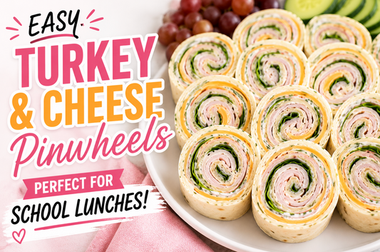 Turkey and Cheese Pinwheels Recipe (Easy School Lunch Idea)