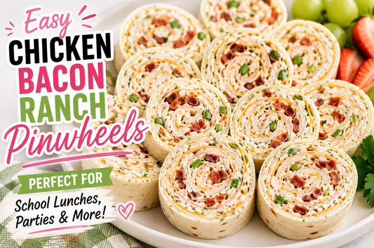 Chicken Bacon Ranch Pinwheels Recipe (Easy School Lunch or Work Ideas)