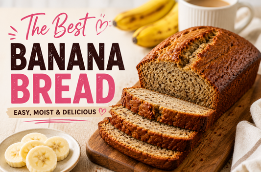 Banana Bread Recipe (Easy Moist Homemade Dessert Loaf)