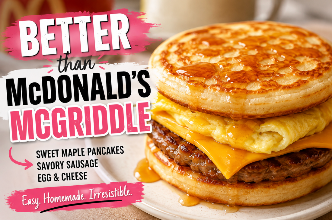Sausage Egg and Cheese Pancake Sandwich Recipe | Better Than McDonalds McGriddle