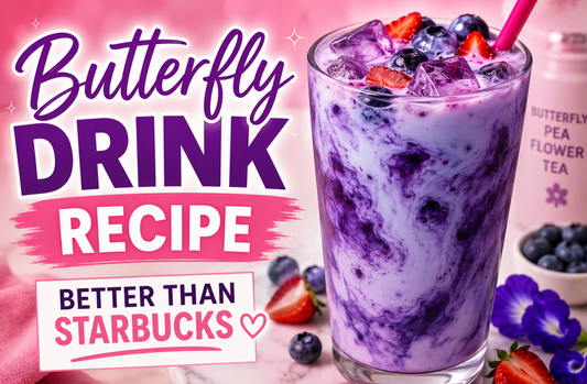 Butterfly Drink Recipe (Creamy Purple Drink Better Than Starbucks)