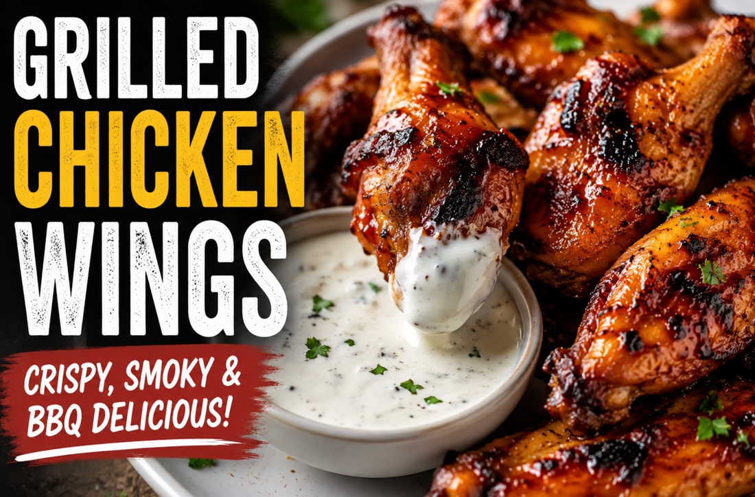 Grilled Chicken Wings Recipe (Easy Crispy BBQ Chicken Wing Dinner)