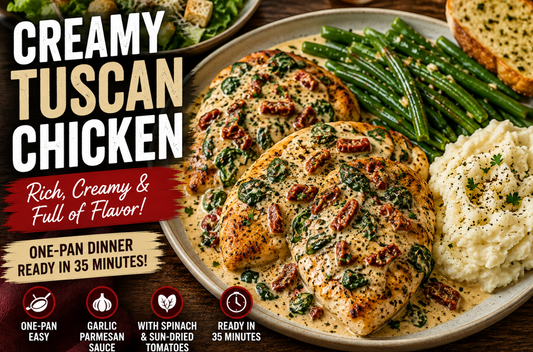 Creamy Tuscan Chicken Breast Recipe (Easy One-Pan Dinner)