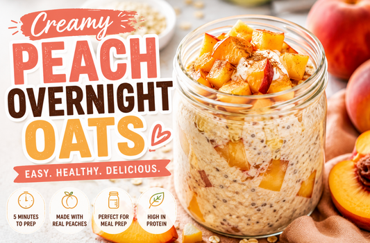 Peach Overnight Oats Recipe | Easy Creamy Make-Ahead Breakfast