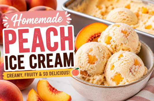 Peach Ice Cream Recipe | Creamy Homemade Dessert