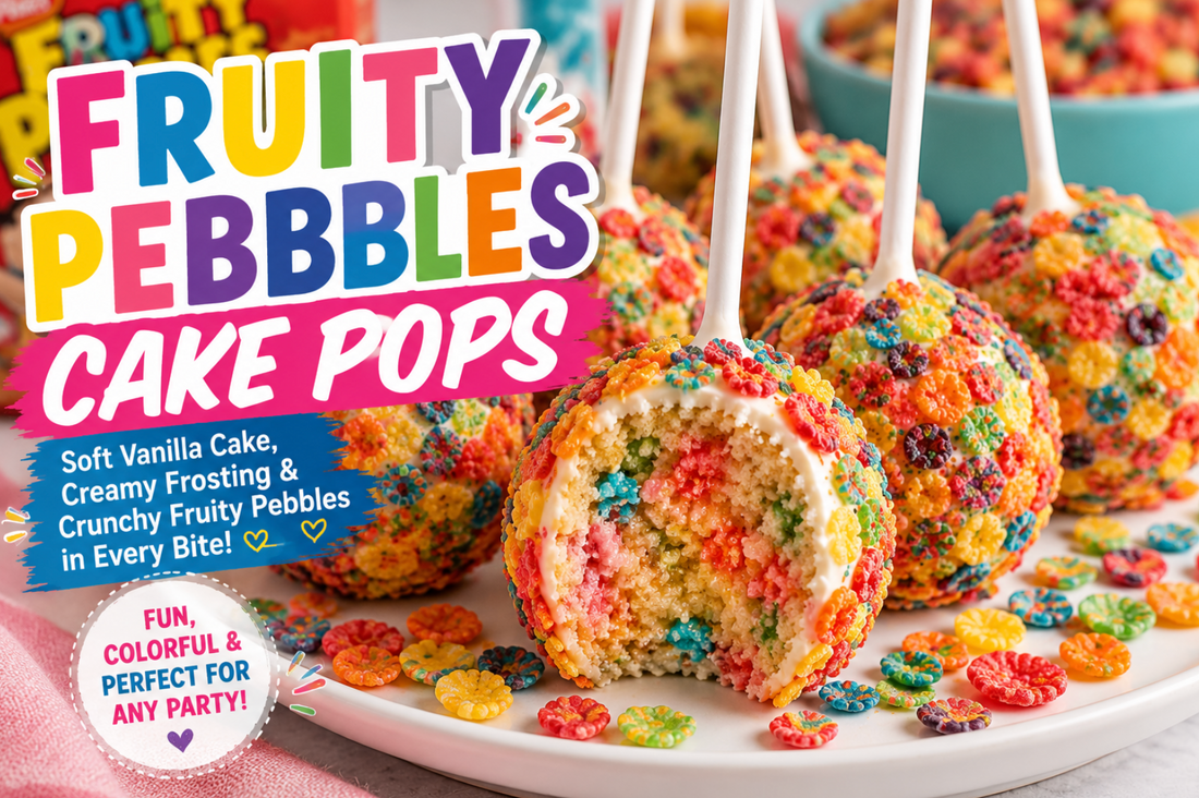 Fruity Pebbles Cake Pops Recipe | Nostalgic Cereal Dessert Pop