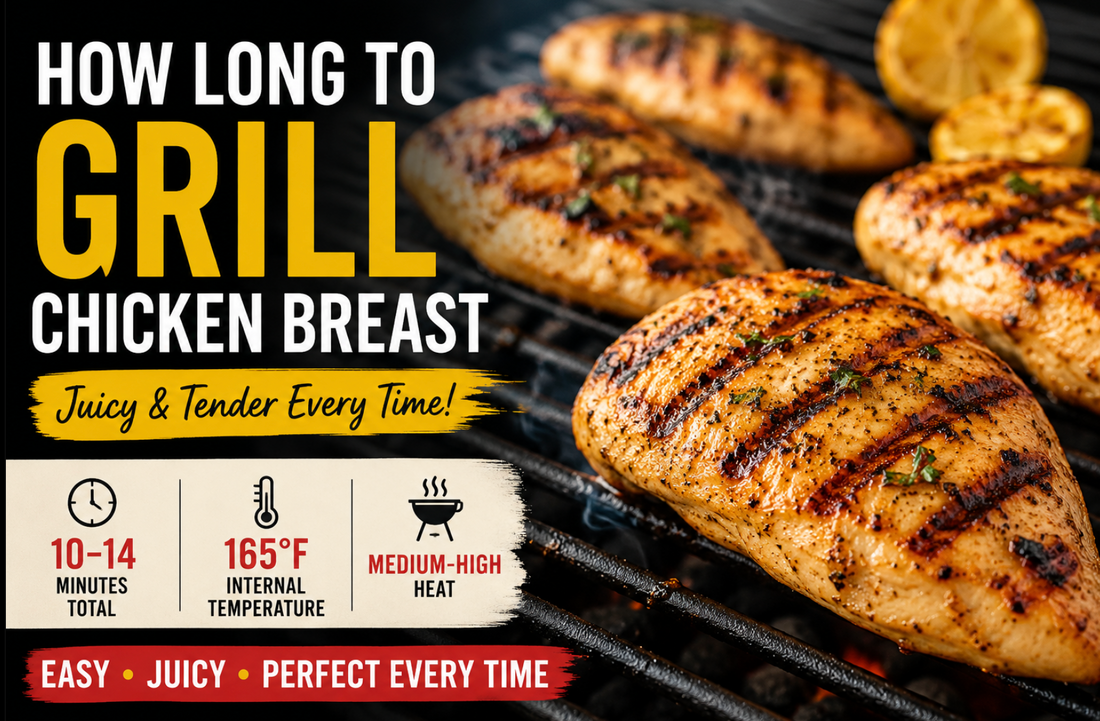 How Long to Grill Chicken Breast (Juicy Grilled Chicken Breast Recipe)
