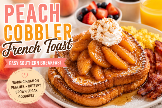 Peach Cobbler French Toast Recipe (Easy Southern Fall Breakfast)
