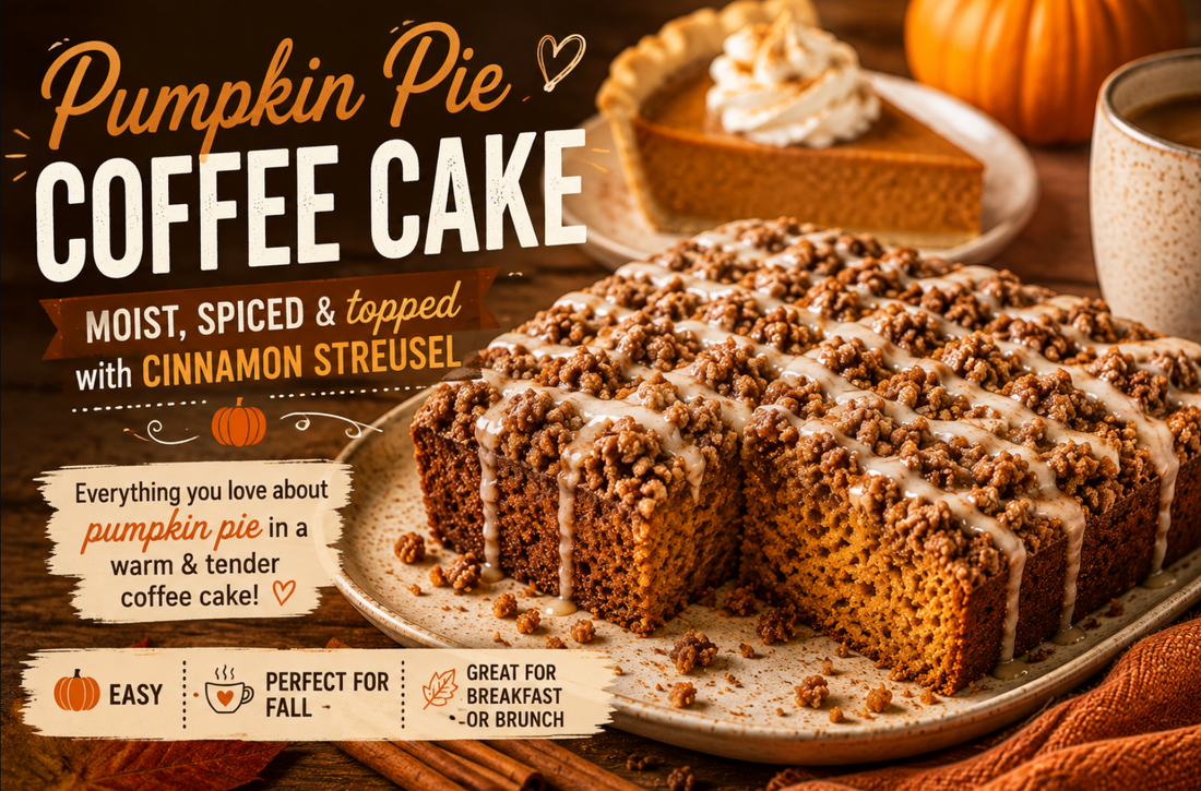 Pumpkin Pie Coffee Cake Recipe with Cinnamon Streusel | Easy Fall Desserts