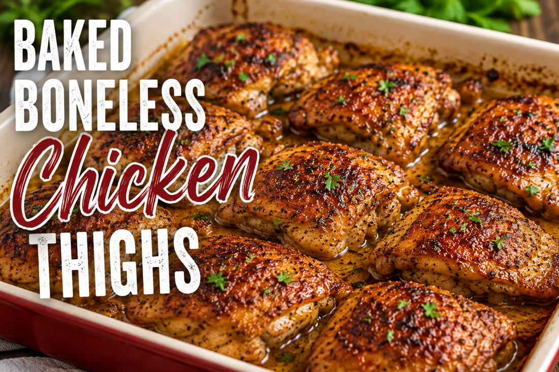 Baked Boneless Chicken Thighs Recipe | Easy Juicy Family Dinner