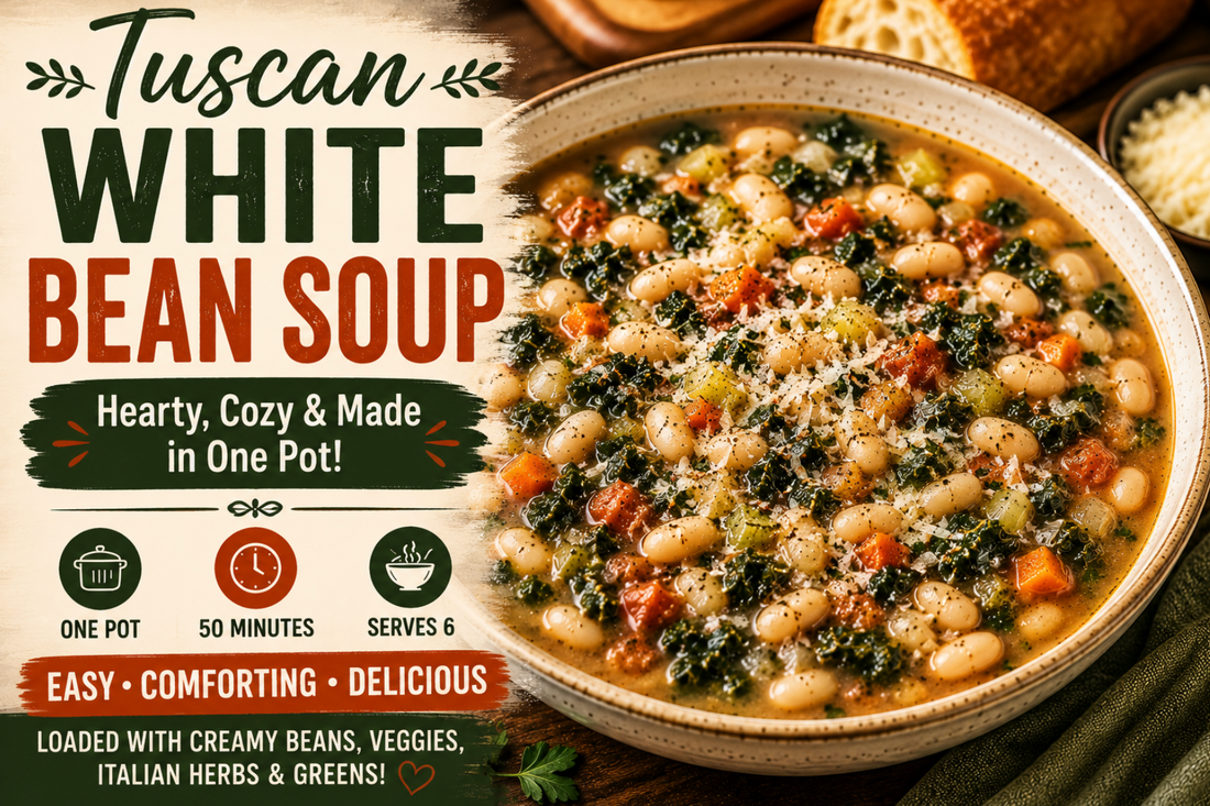 Tuscan White Bean Soup Recipe – Easy Cozy One-Pot Fall Meal