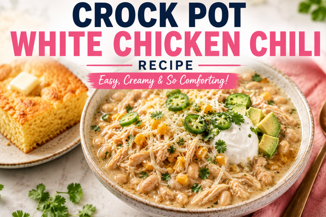 Crock Pot White Chicken Chili Recipe (Easy Creamy Fall One Pot Family Dinner)